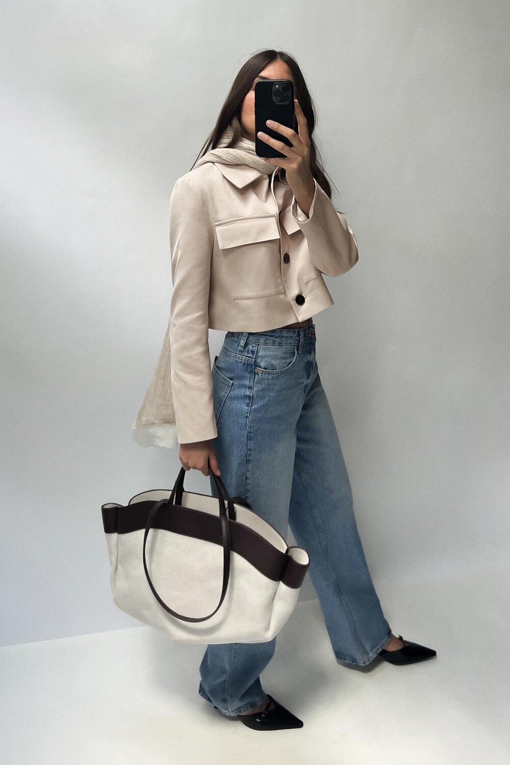 

Контрастная сумка-тоут ZARA, бордовый красный