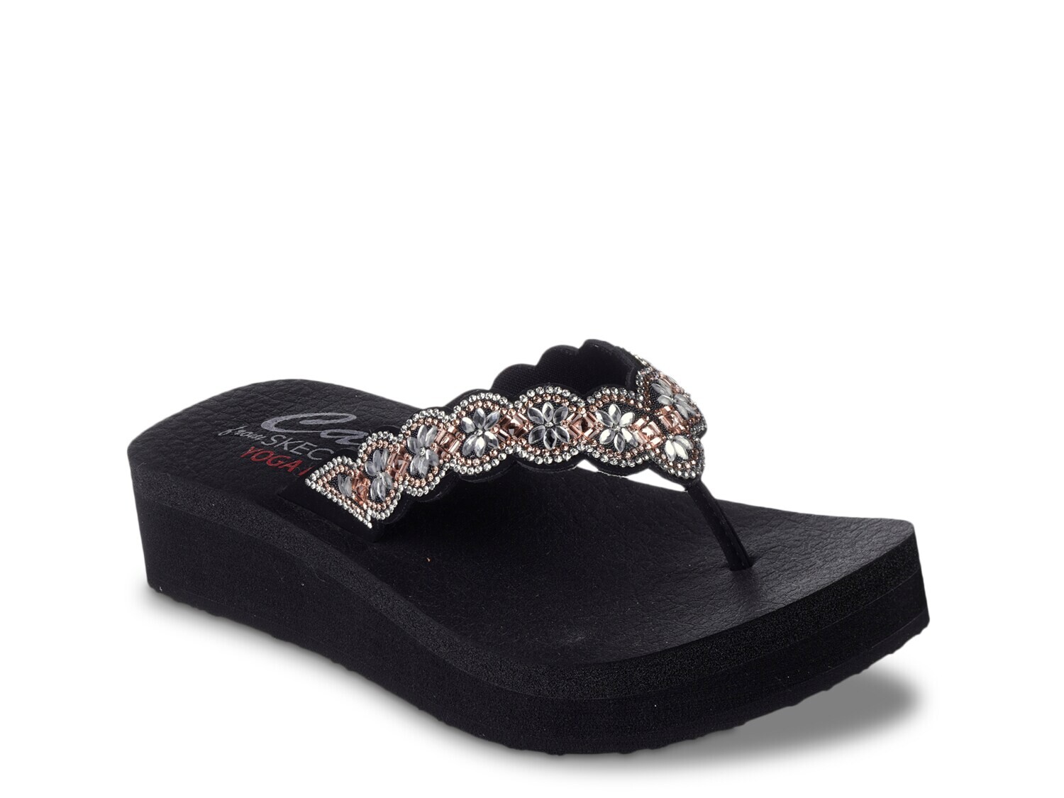 

Сандалии Skechers Cali Vinyasa Happy Spring на танкетке, черный