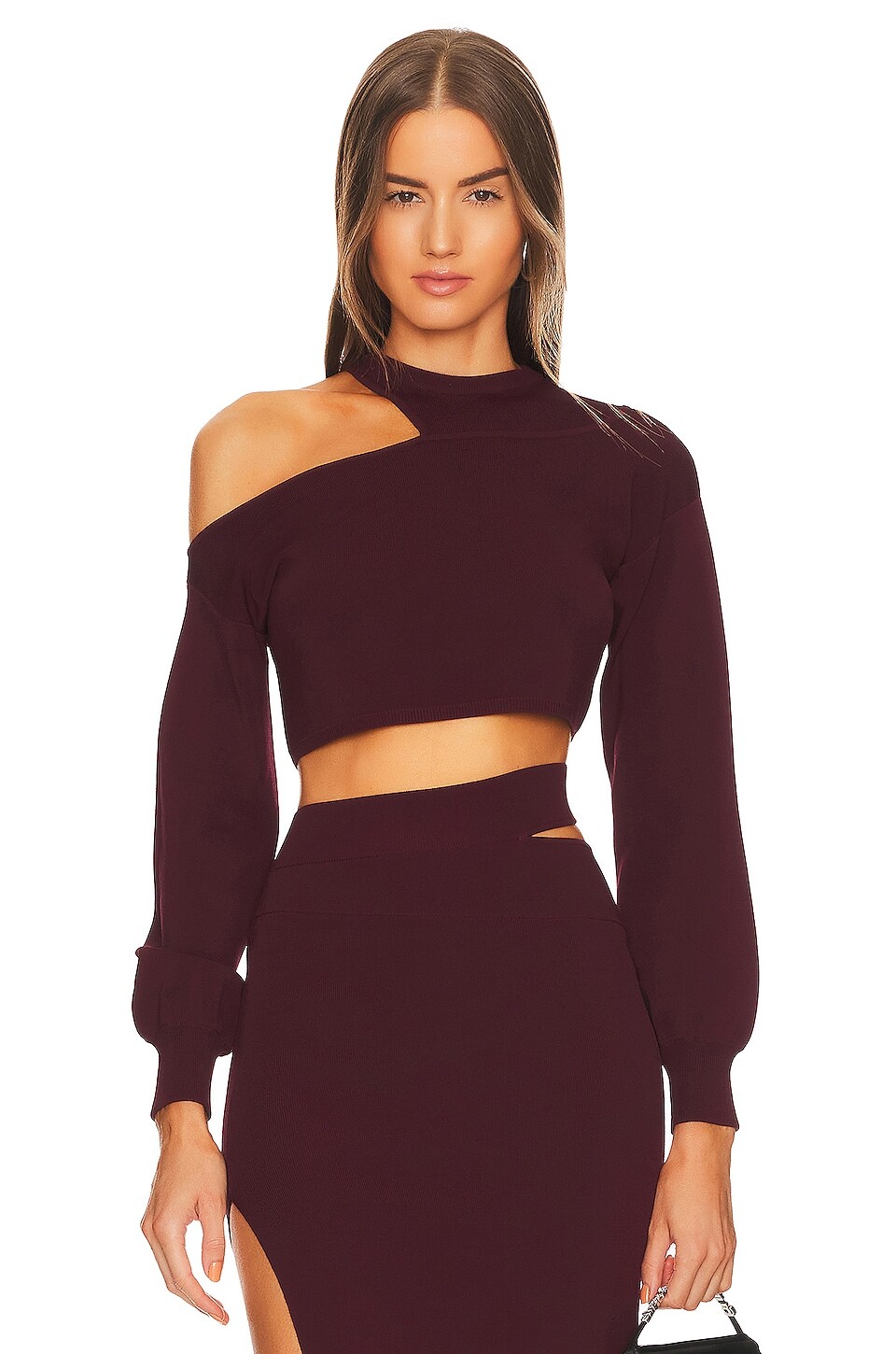 

Свитер Michael Costello x REVOLVE Asym Cut Out Dolman, цвет Plum