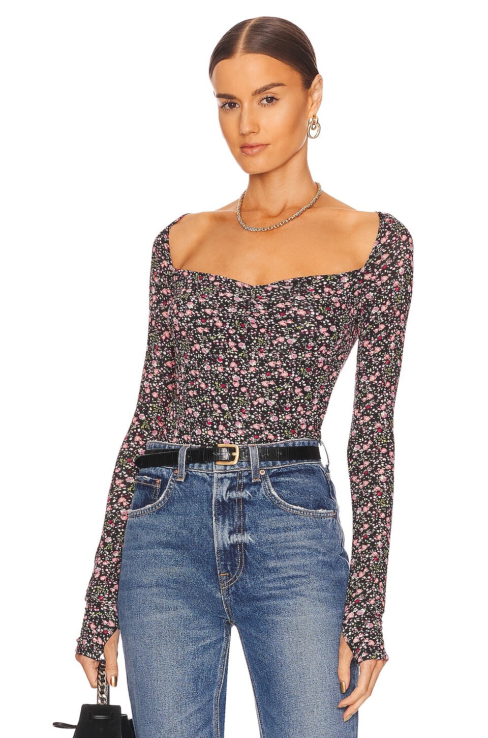 

Топ Michael Lauren Kiran, цвет Black Floral