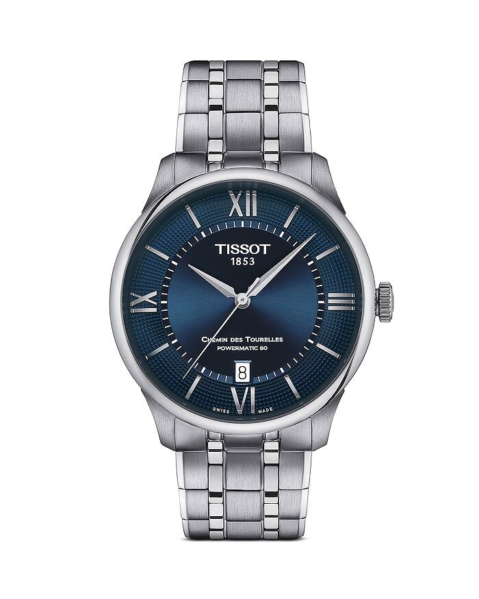 

Часы Tissot Chemin des Tourelles Powermatic 80, 39 мм, синий