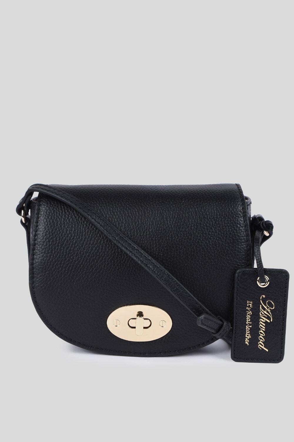 

Сумка через плечо Saddle из натуральной кожи 'Borsa della Moda' Ashwood Leather, черный
