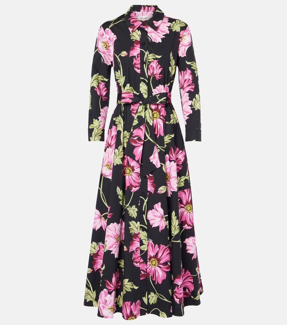 

Платье макси из хлопка Blaine Diane Von Furstenberg, цвет hendrix floral pink lg