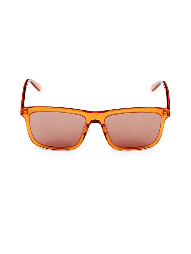 

Прямоугольные солнцезащитные очки 58MM Saint Laurent, цвет Orange Red