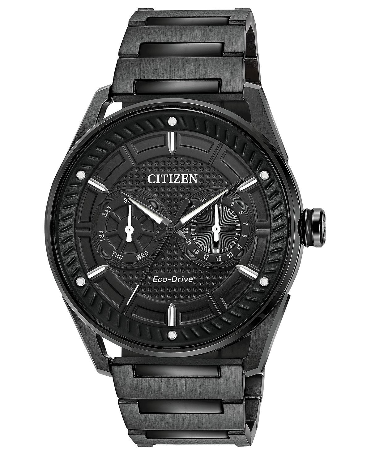цена Мужские часы Drive from Citizen Eco-Drive, черный браслет из нержавеющей стали, 42 мм