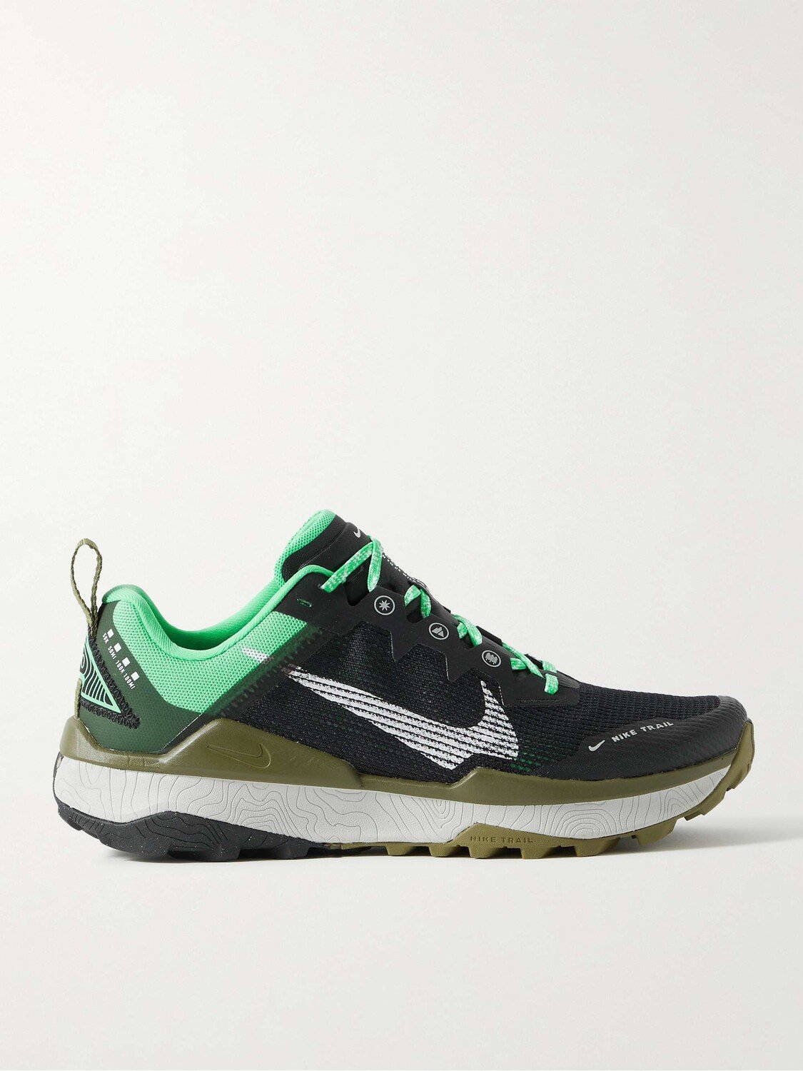 

Сетчатые кроссовки React Wildhorse 8 с резиновой отделкой Nike, зеленый