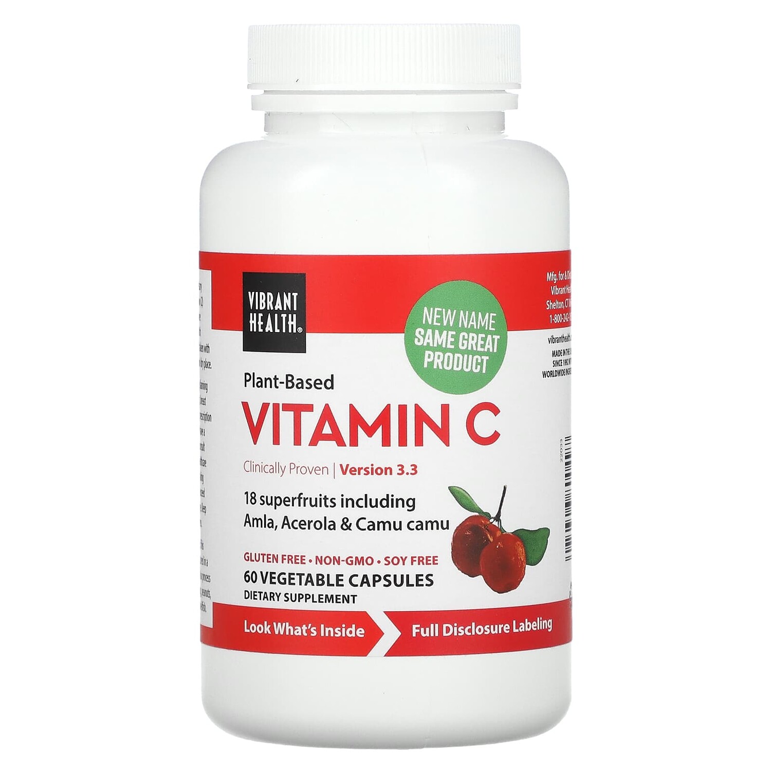 

Растительный витамин C, 60 растительных капсул, Vibrant Health