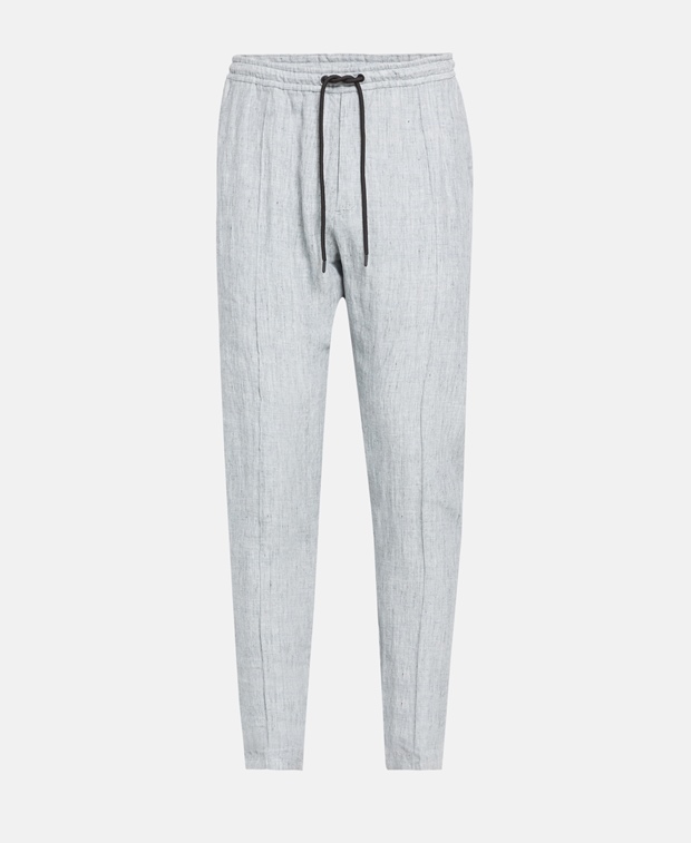 Льняные брюки , светло-серый Emporio Armani