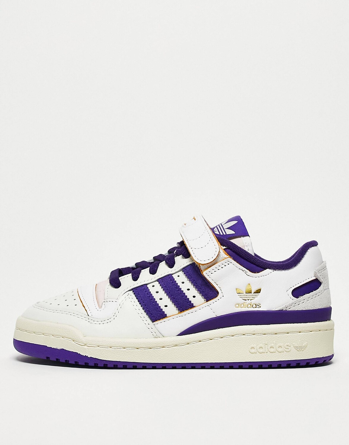 

Кремово-белые кроссовки adidas Originals Forum Low 84 с фиолетовыми деталями