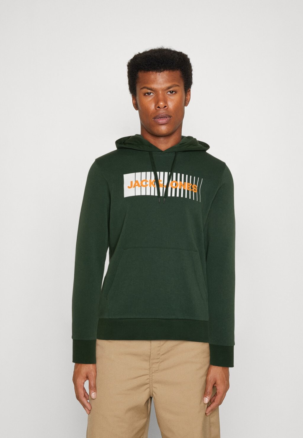 

Толстовка с капюшоном Jack & Jones Jjecorp Logo Play Noos, вид на горы, Серый
