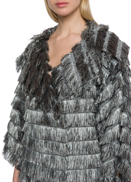 

Пальто-купе Fil с бахромой Alberta Ferretti