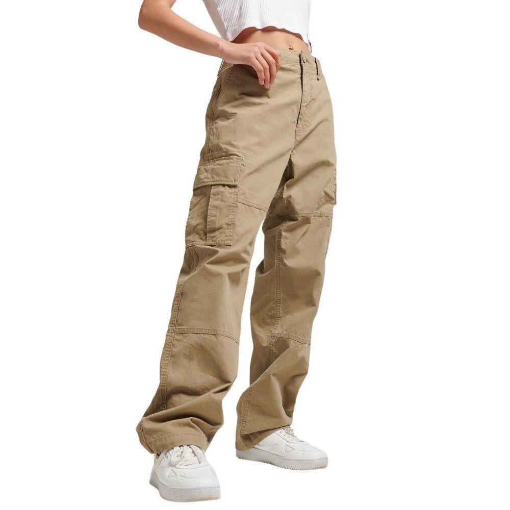 

Брюки Superdry Vintage Baggy Cargo, зеленый