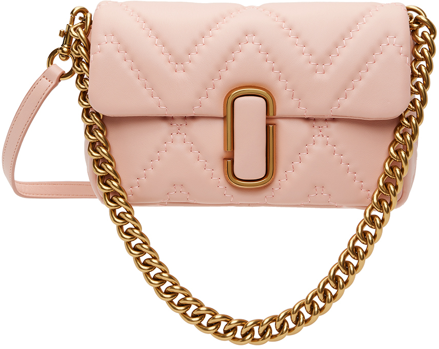 Розовая кожаная сумка на плечо 'The стеганая кожа J Marc' Marc Jacobs