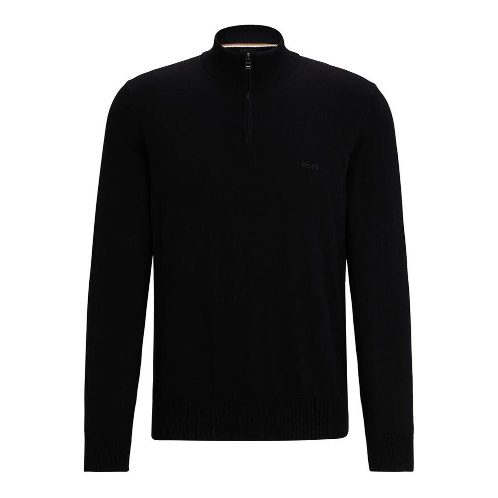 

Свитер BOSS Padro 10260473 Half Zip, черный