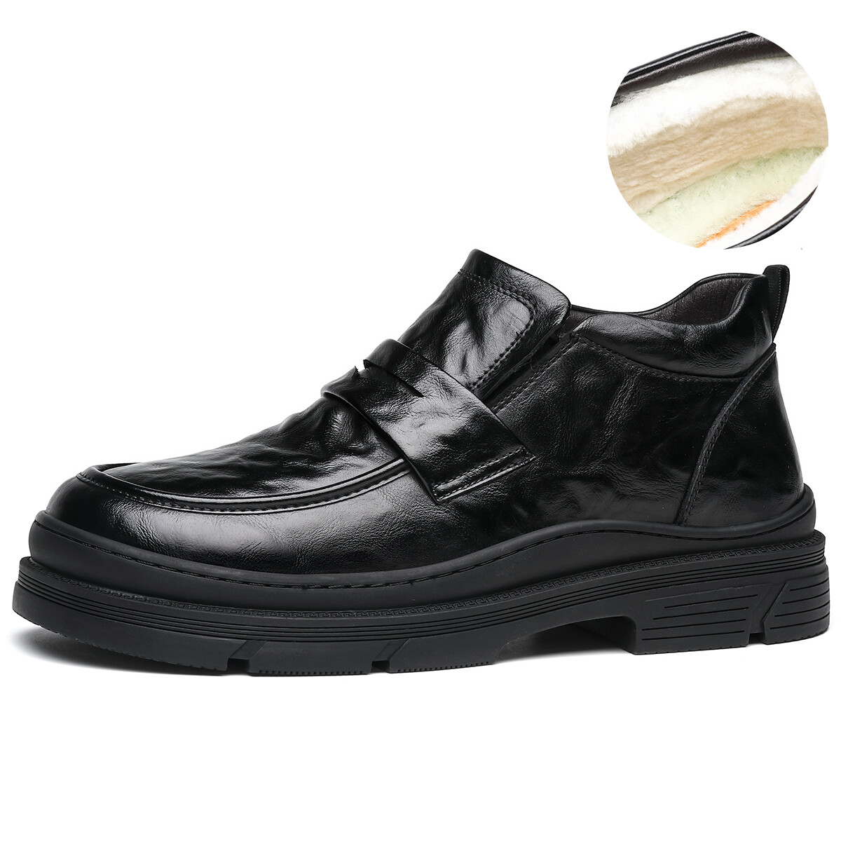 

Ботинки мужские Fapai, цвет Black Fleece-Lined Style