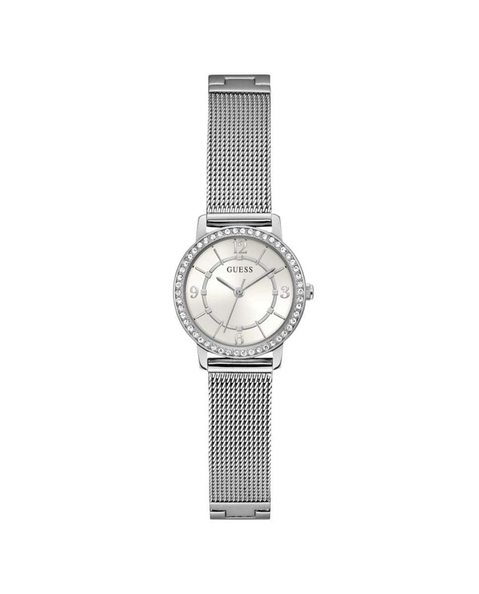 Женские часы Lady g GW0534L1 со стальным и серебряным ремешком Guess, серебро