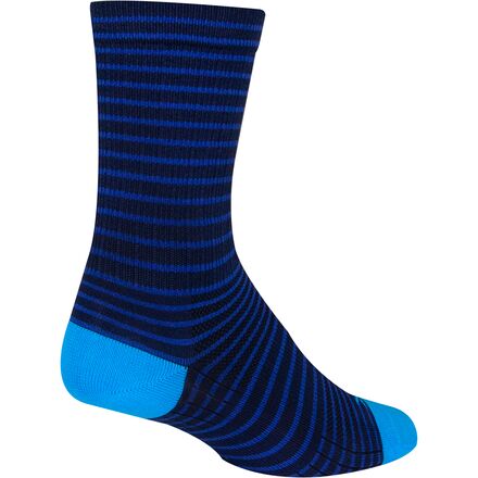 цена Носки в полоску SGX6 темно-синие SockGuy, цвет One Color