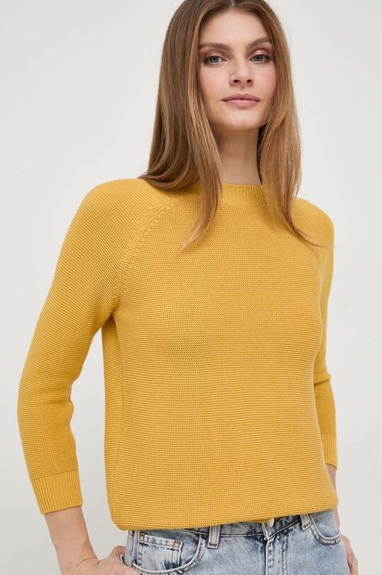 

Хлопковый свитер Weekend Max Mara, желтый