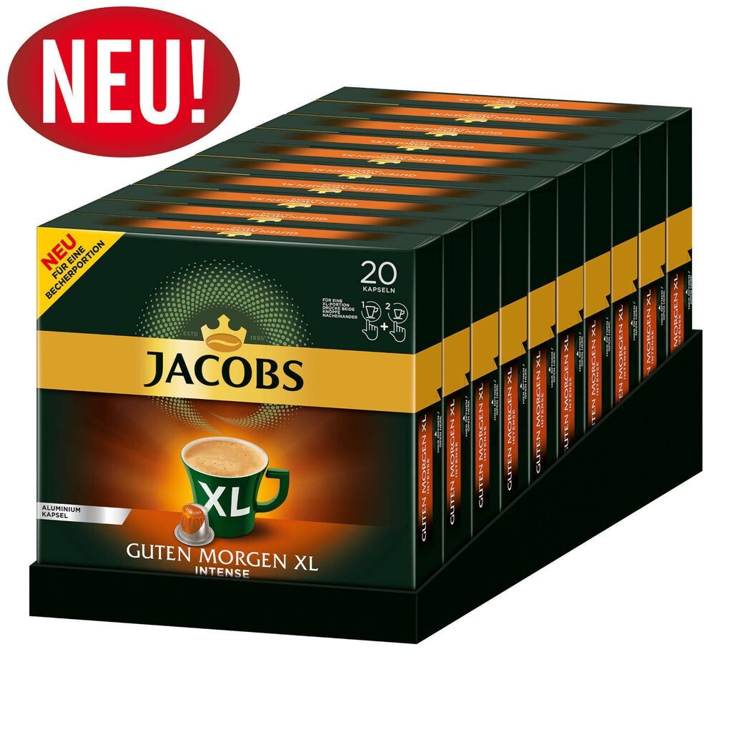 

Капсулы JACOBS Guten Morgen XL Intense 200 Кофейные капсулы, совместимые с Nespresso*