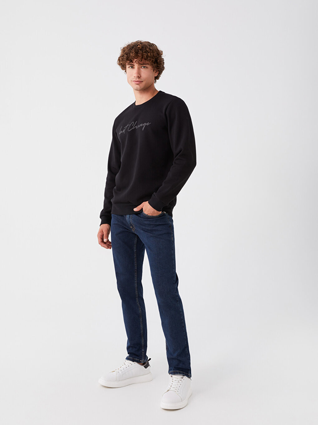 

779 Мужские джинсовые брюки стандартного кроя LCW Jeans, темное родео