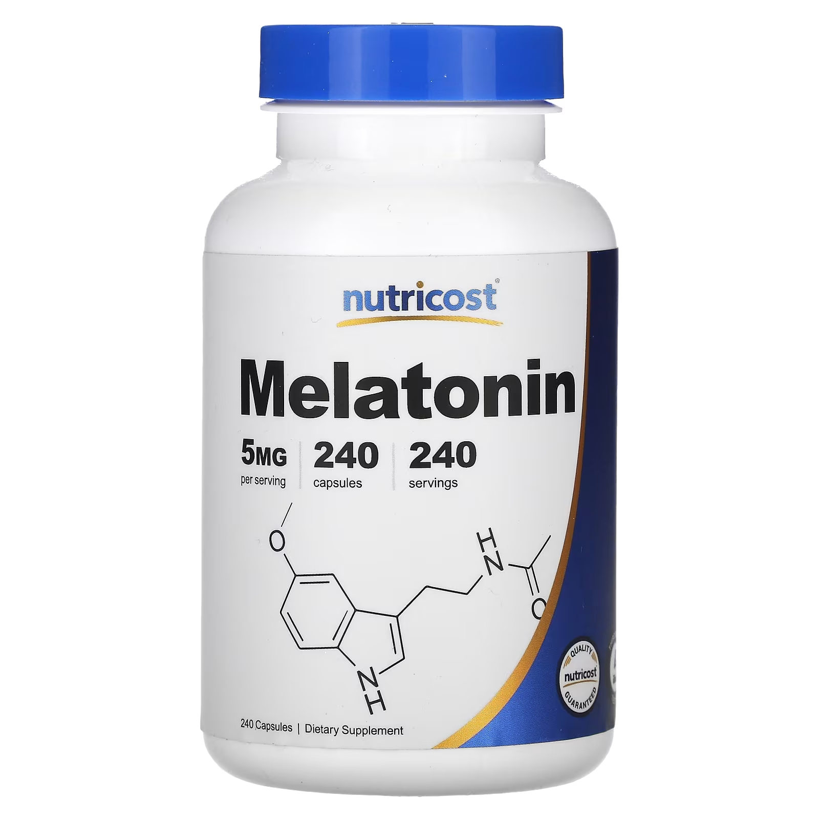 Мелатонин Nutricost 5 мг, 240 капсул nutricost 5 htp 100 мг 240 капсул