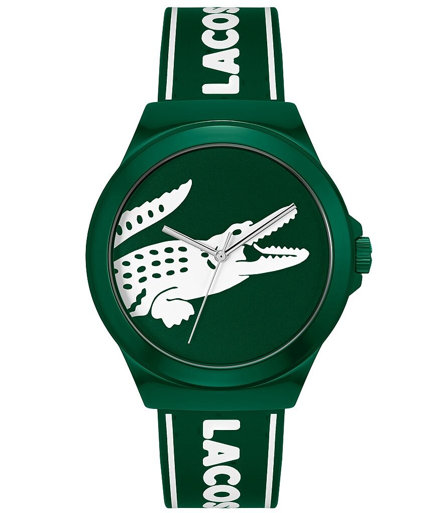 

Аналоговые часы Lacoste унисекс Neocroc с зеленым силиконовым ремешком, зеленый