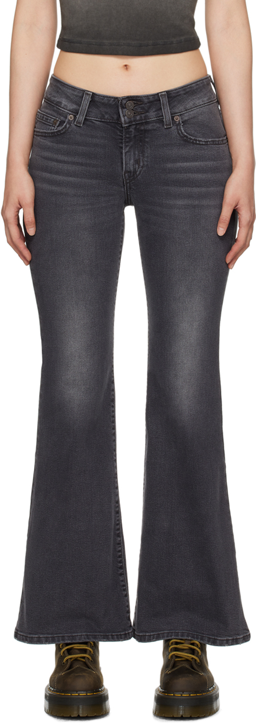 цена Черные джинсы-клеш Superlow Levi'S