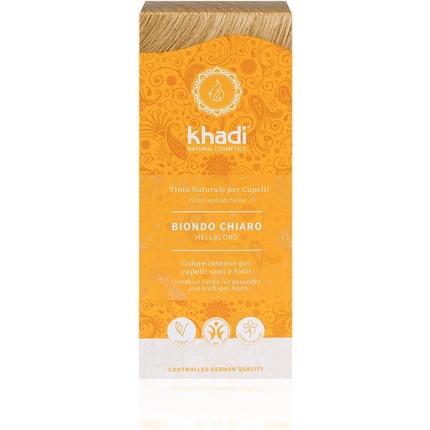 цена Растительная краска для волос Khadi Light Blonde, 100% натуральная и веганская, 100 г