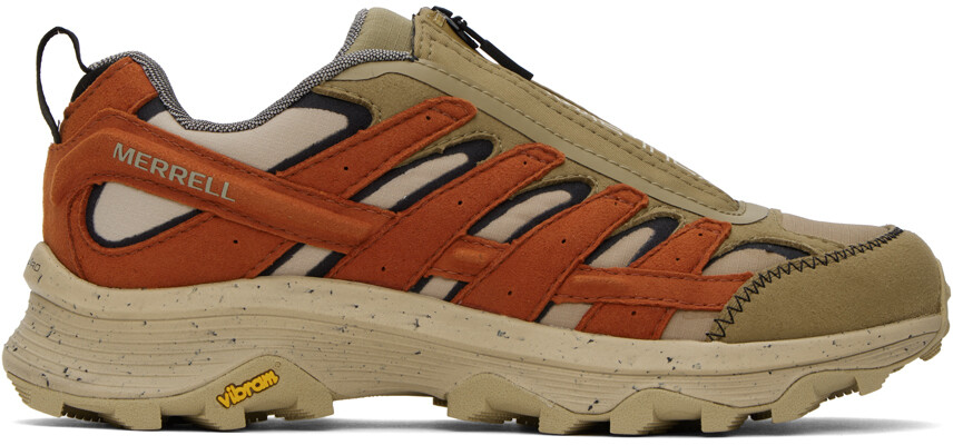 

Зелено-оранжевые кроссовки Moab Speed ​​Zip GTX Merrell 1TRL