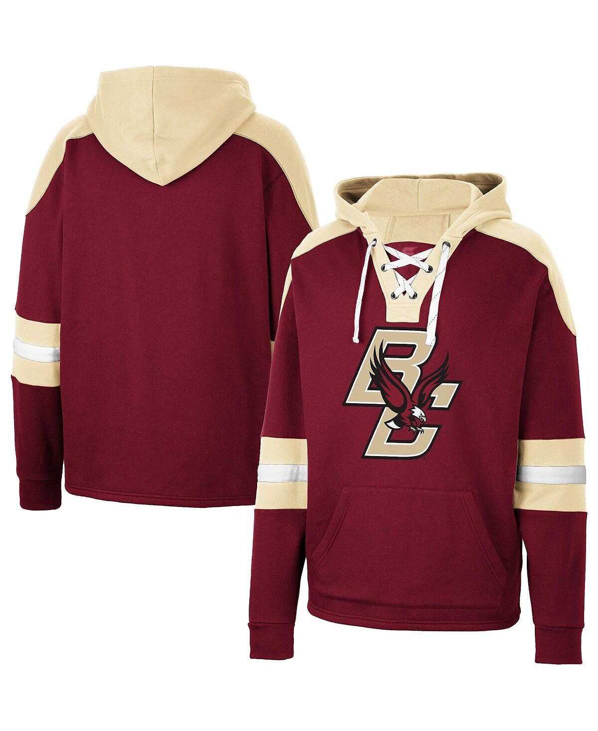 

Мужской бордовый пуловер с капюшоном Boston College Eagles на шнуровке 4.0 Colosseum, Красный