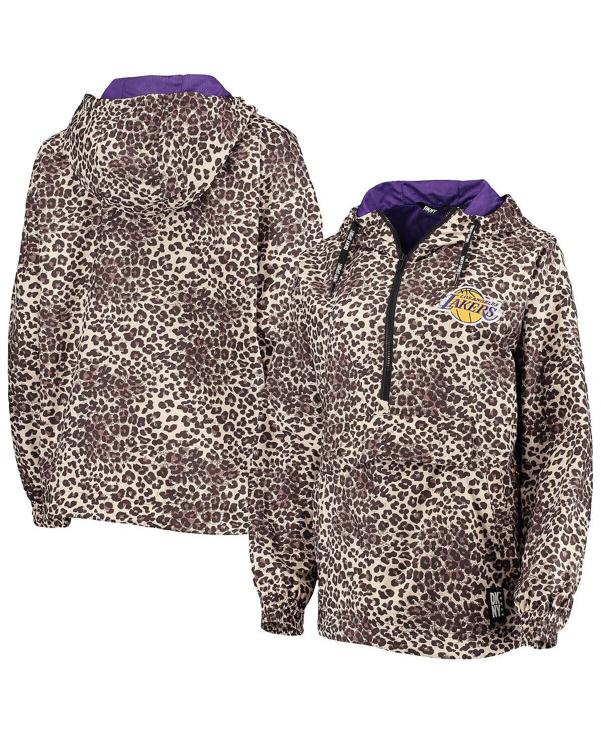 

Женская ветровка с капюшоном G-Iii Sports By Carl Banks Leopard Los Angeles Lakers Gabriella и полумолнией до половины DKNY