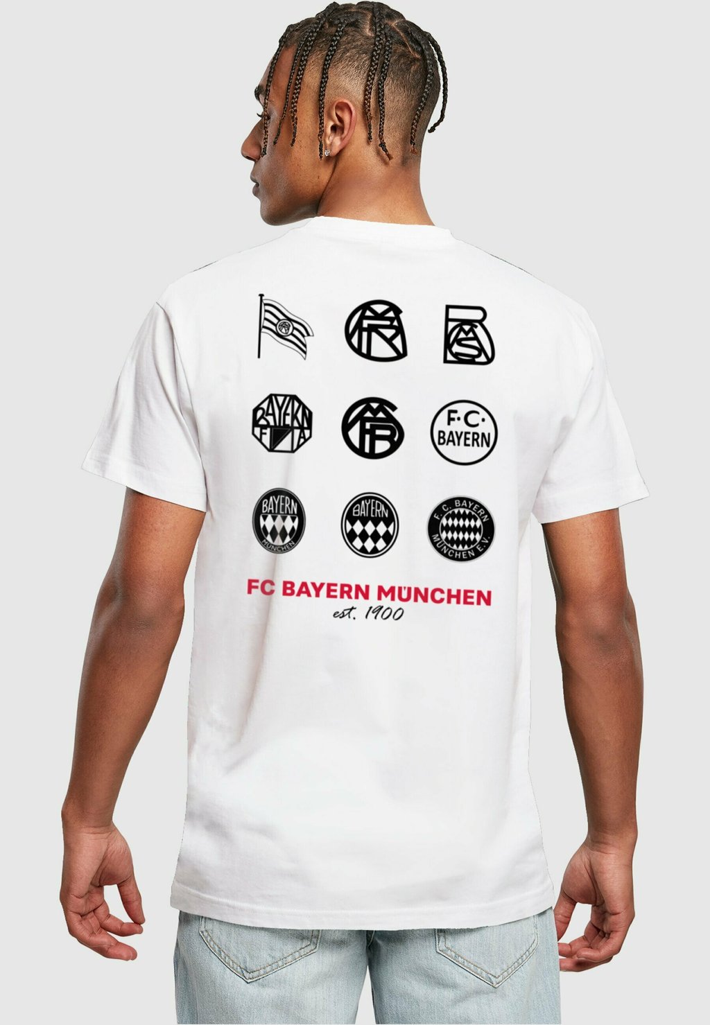 цена Футболка с принтом History Round Neck Logo FC Bayern München, белый