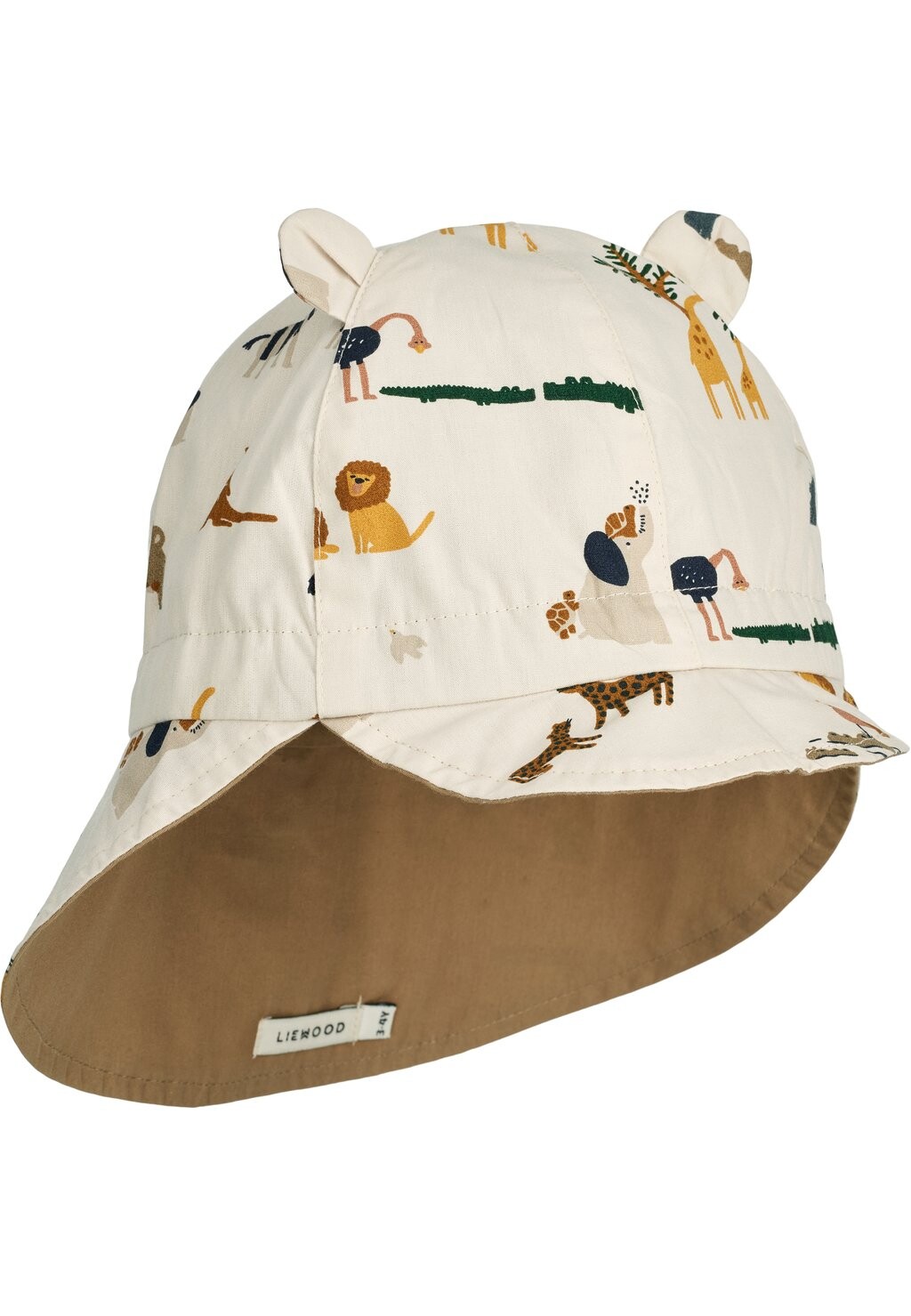 

Шапка GORM REVERSIBLE SUN HAT WITH EARS UNISEX Liewood, цвет sandy