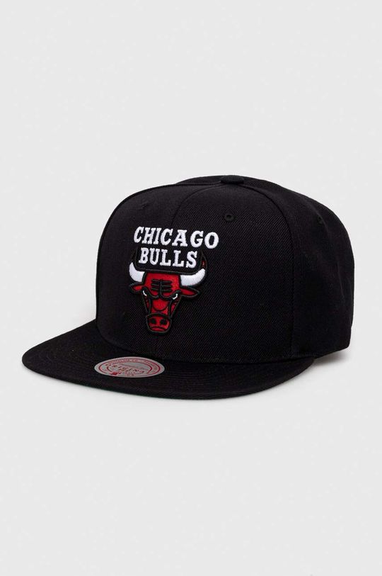 Кепка Chicago Bulls с козырьком с добавлением хлопка Mitchell&Ness, черный