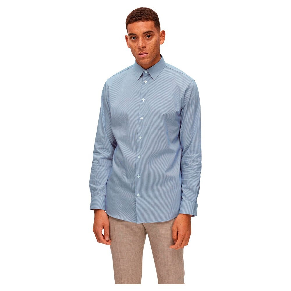 

Рубашка с длинным рукавом Selected Nathan Slim Fit, синий