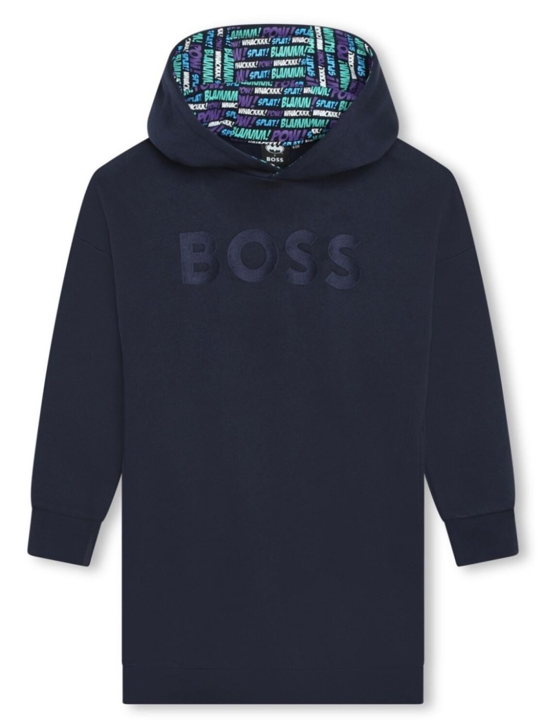 

BOSS Kidswear платье с логотипом из коллаборации с Batman, синий
