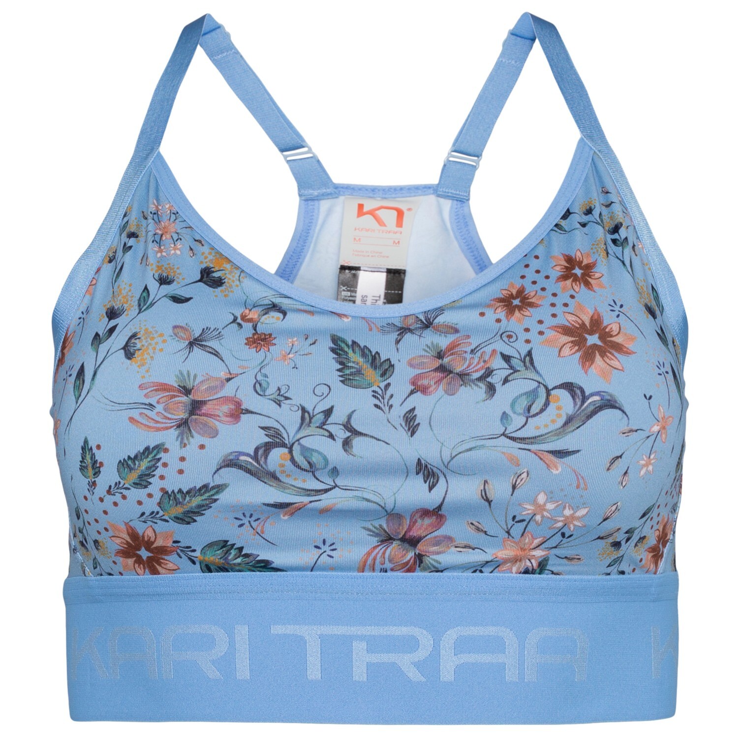

Спортивный бюстгальтер Kari Traa Women's Frøya Printed, цвет Pastel Light Blue