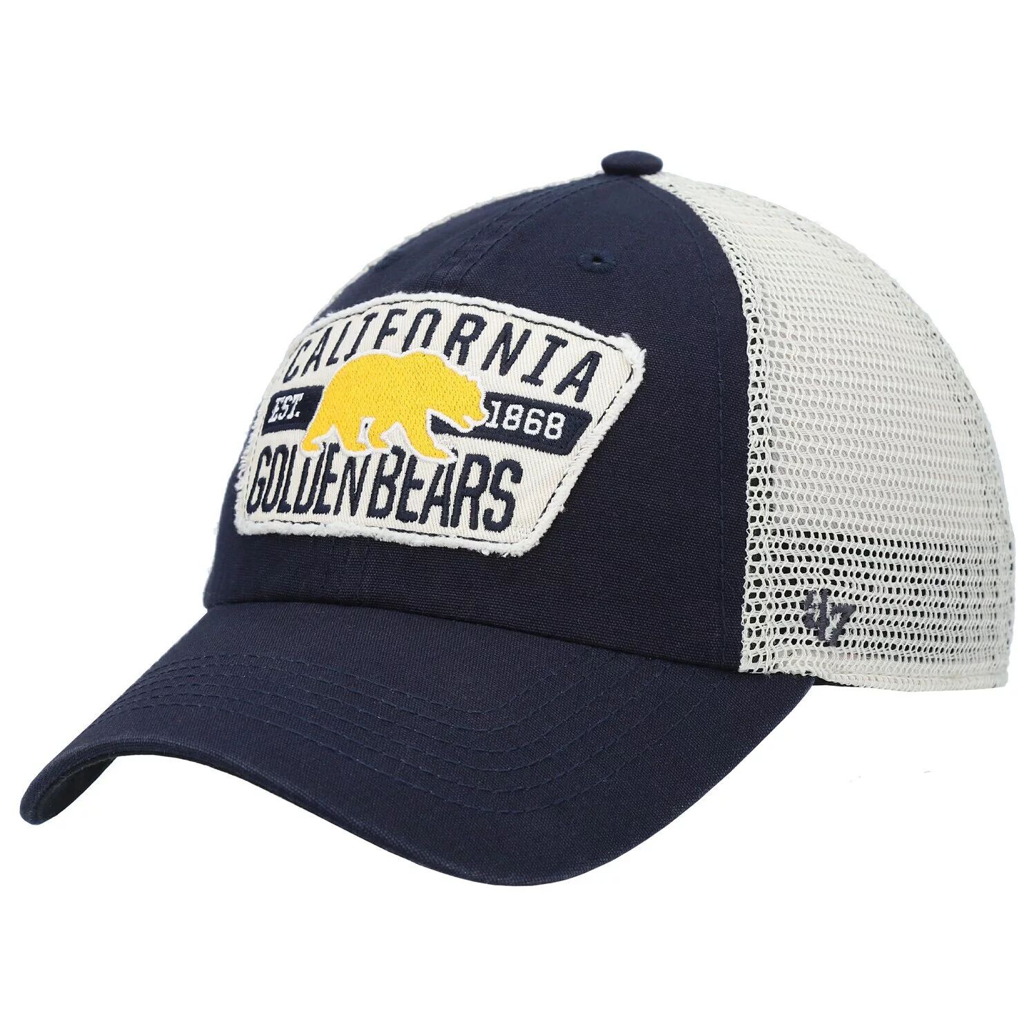 

Мужская темно-синяя кепка Cal Bears Crawford Clean Up Trucker Snapback '47