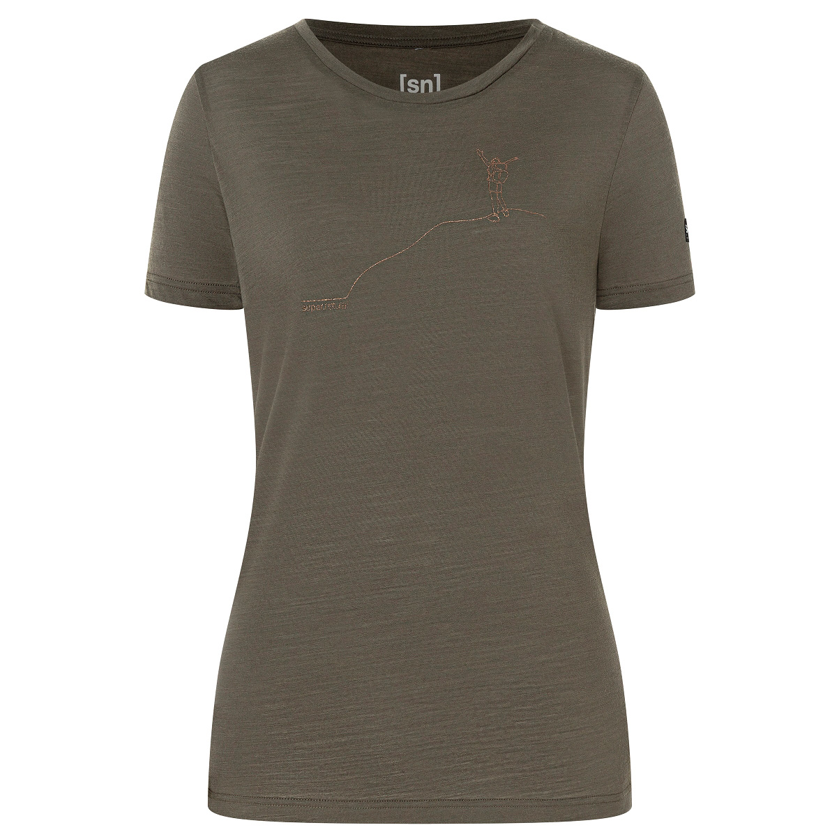 

Рубашка из мериноса Super Natural Women's Bergglück Tee, цвет Black Ink/Copper