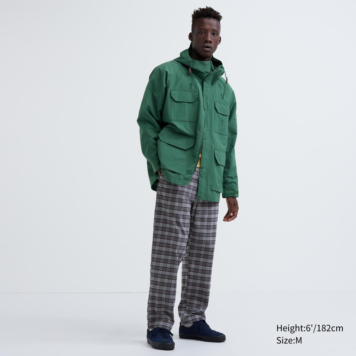 

Фланелевые брюки длиной до щиколотки с легким рисунком Uniqlo, серый