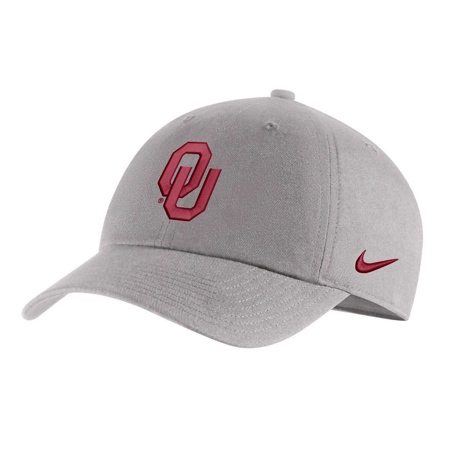 

Мужская серая регулируемая кепка с логотипом Nike Oklahoma owners Heritage86