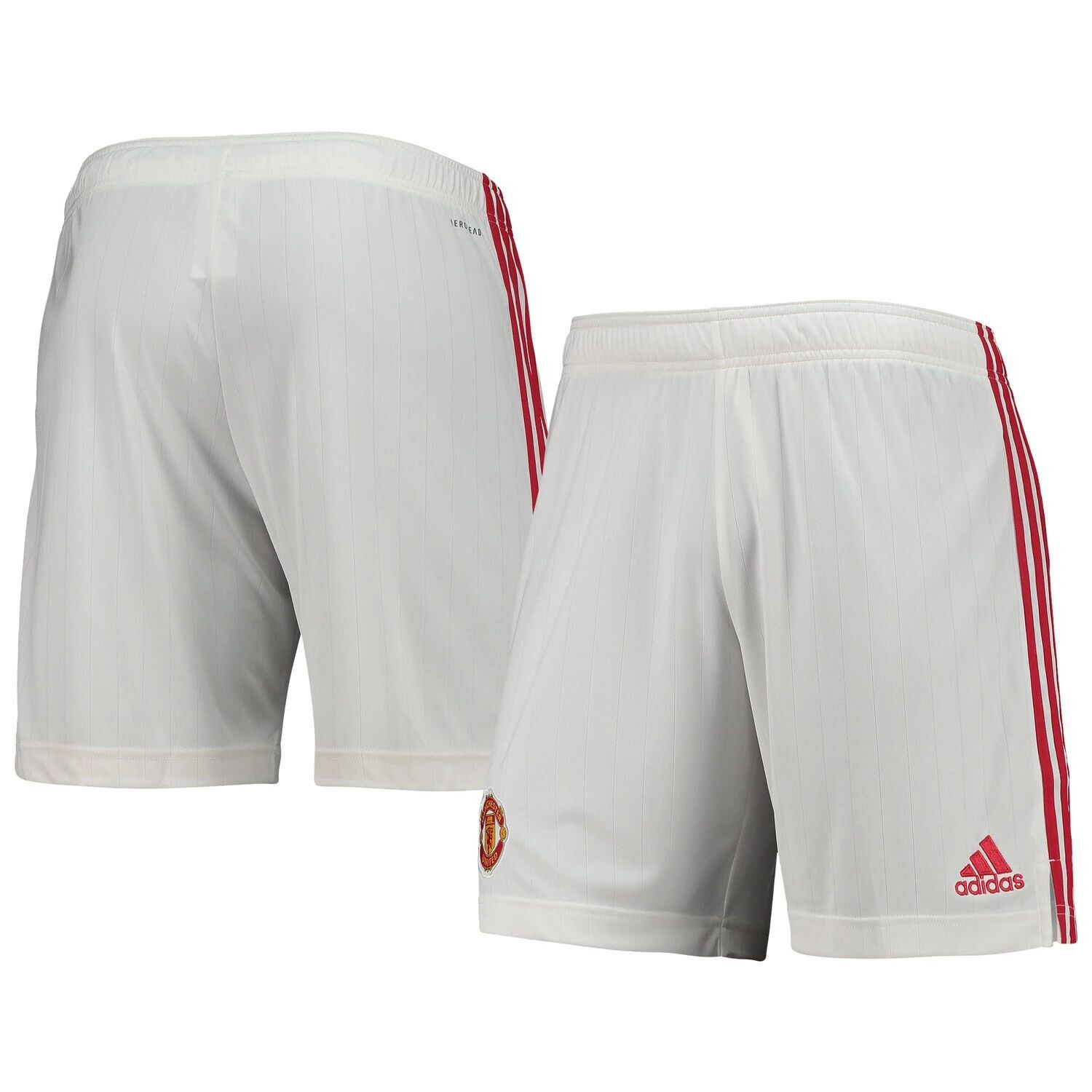 

Мужские белые шорты Manchester United Home Replica AEROREADY adidas
