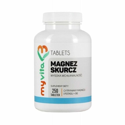 Магний, витамин B6, калий, 250 таблеток, Myvita аспармак форте калий магний b6 60 таблеток