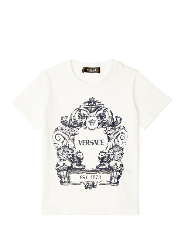 

Белая футболка с логотипом для мальчика Versace
