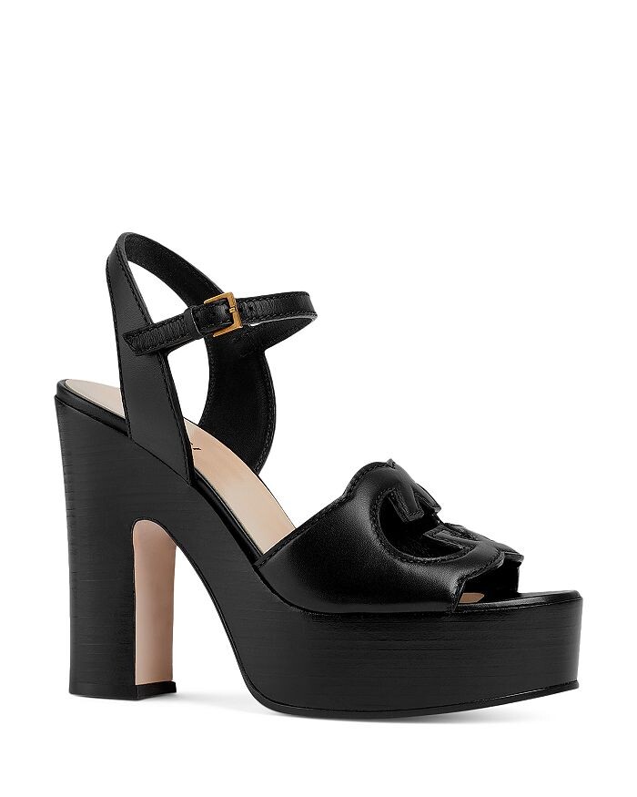

Женские сандалии на платформе с вырезом G Interlocking G Gucci