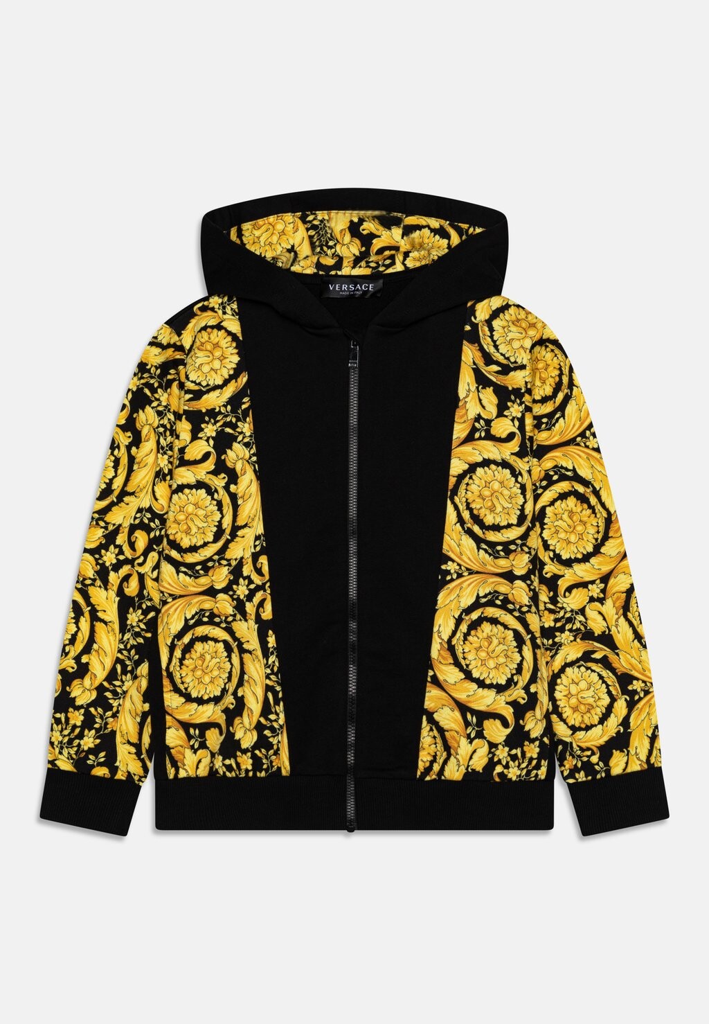 

Толстовка на молнии Baroque Kids Unisex Versace, цвет nero/oro