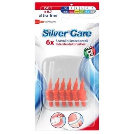 Набор для ухода за серебром из 6 ультратонких зубных щеток, Silvercare
