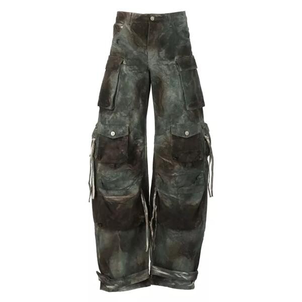 

Джинсы cotton jeans cargo The Attico, зеленый