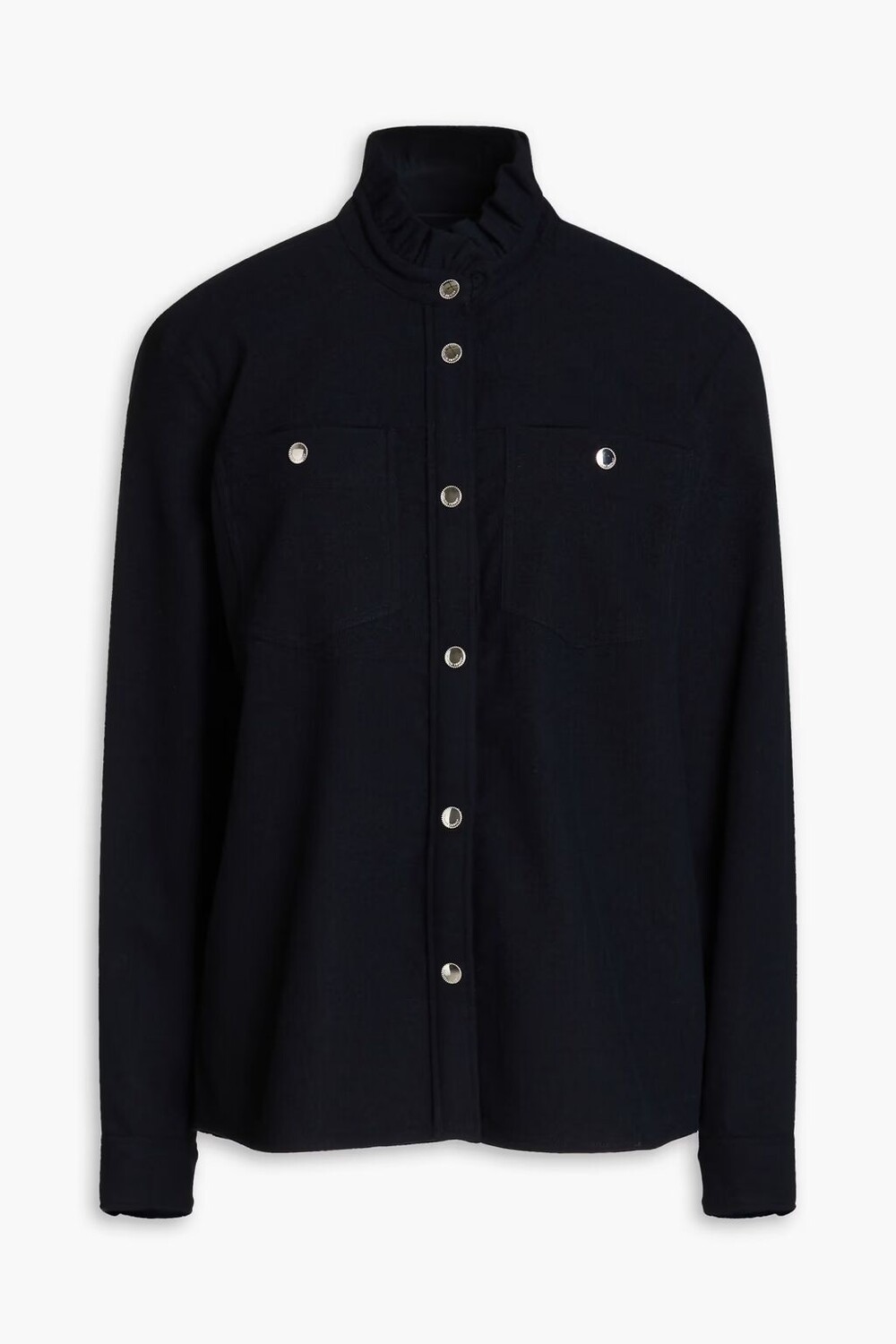 

Фланелевая рубашка Colline из смесовой шерсти Claudie Pierlot, темно-синий