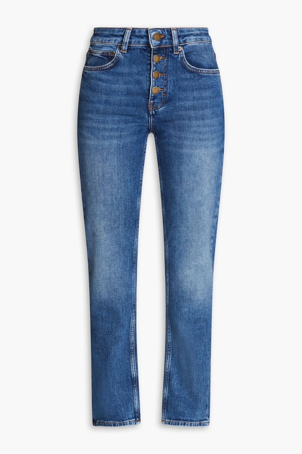 

Укороченные джинсы Bootcut с высокой посадкой Maje, средний деним